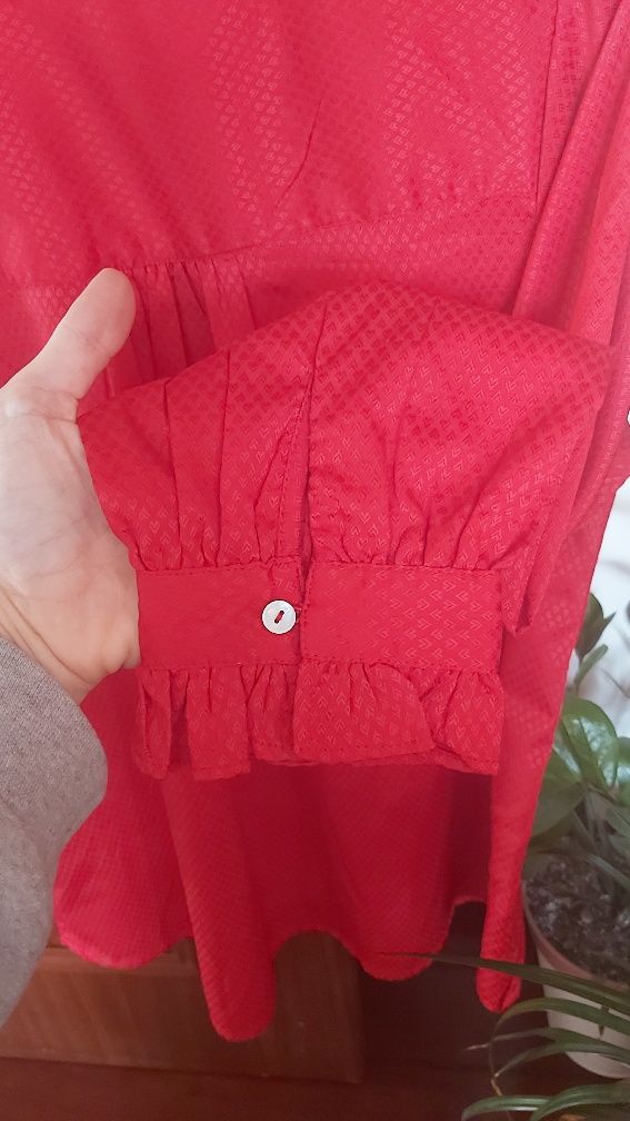 Blusa vermelha de manga comprida Modalfa