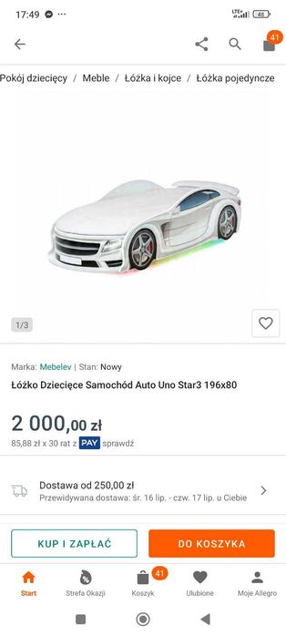 Sprzedam łóżko młodzieżowe