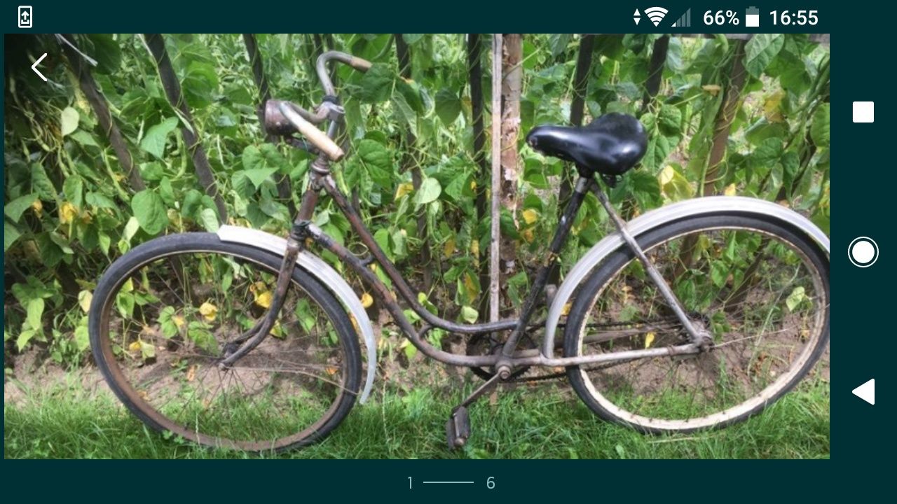 Stary niemiecki rower damka