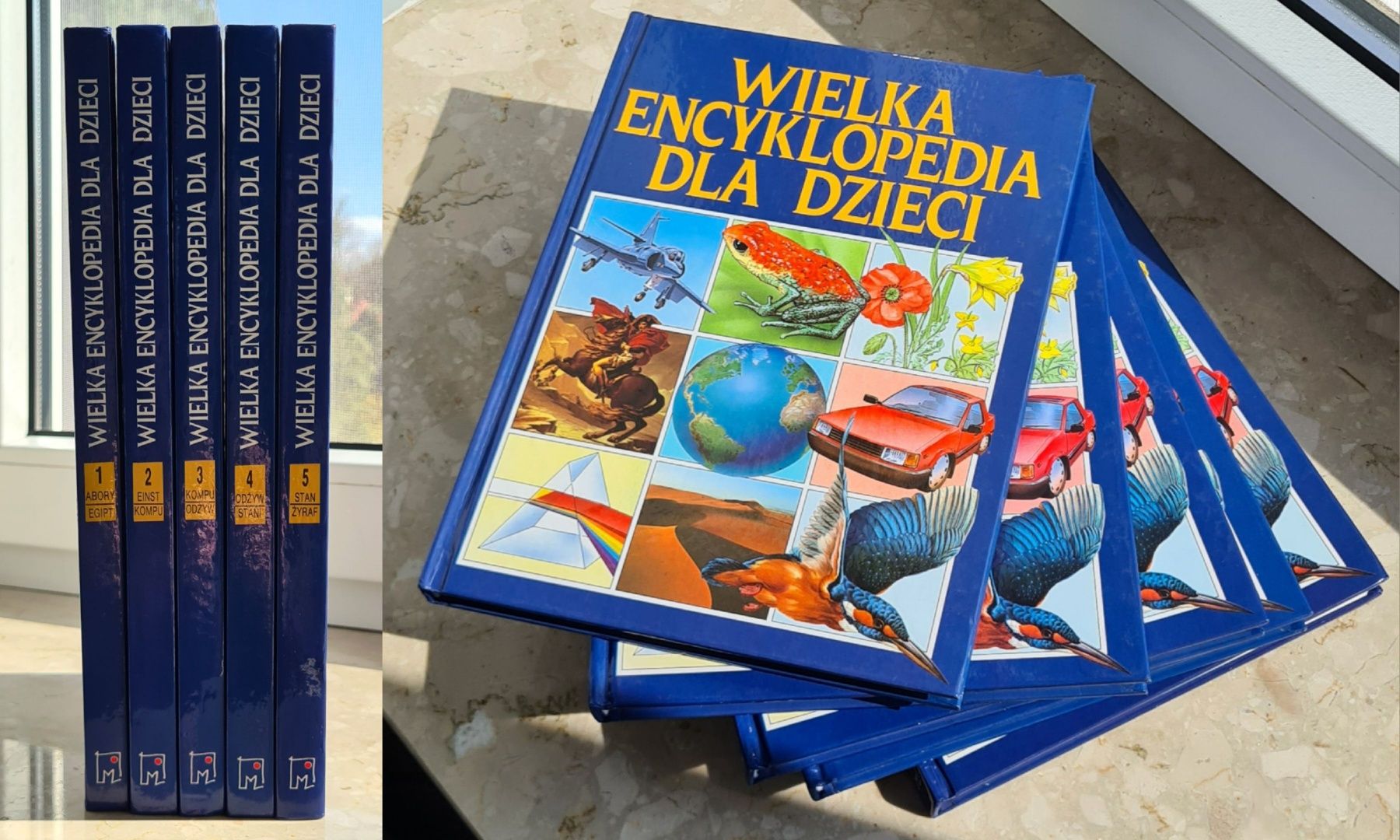 Wielka Encyklopedia dla dzieci 5 tomów leksykon