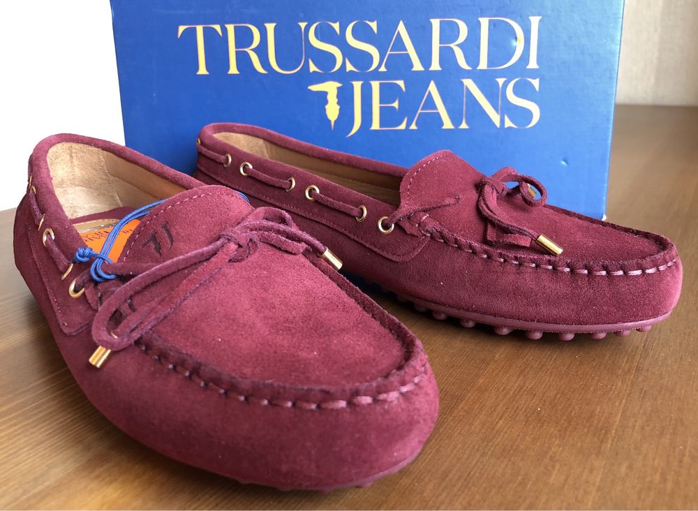 Trussardi Jeans, 100% оригинальные мокасины из замши, р. 37 (24,5 см)
