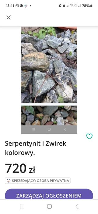Sprzedam.Serpentynit i Zwirek Japoński ogrodowy.