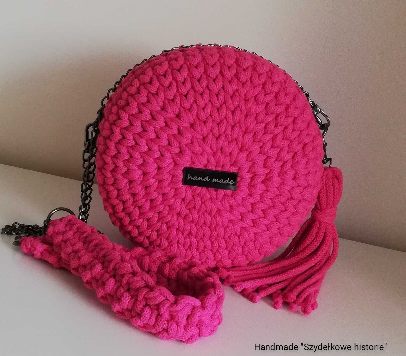Torebka, handmade, crochet round bag