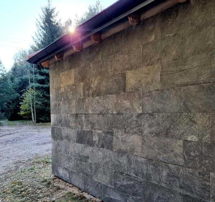 Płytka kamienna kwarcyt Silver Grey naturalny 60x30 kamień naturalny