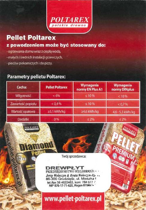 Pellet Poltarex PREMIUM oficjalny dystrybutor