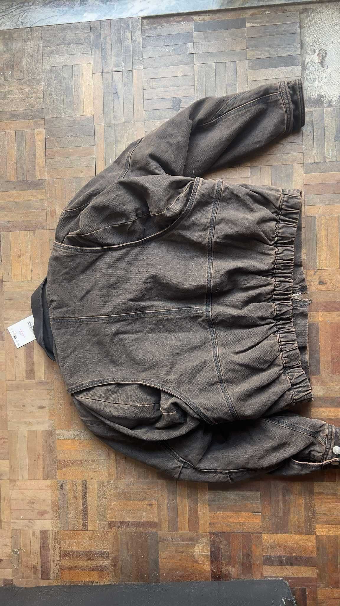 Zara workwear casaco em castanho escuro novo Size M