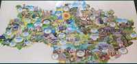 Об'ємна 3Д карта України, патріотична карта з визначними пам'ятками