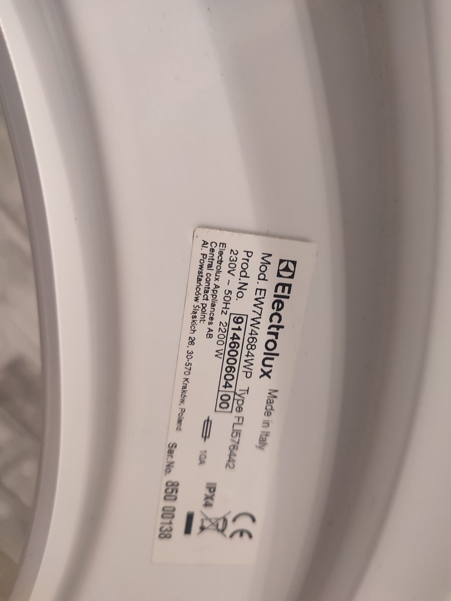 Części do Pralko-suszarka Electrolux EW7W4684WP
