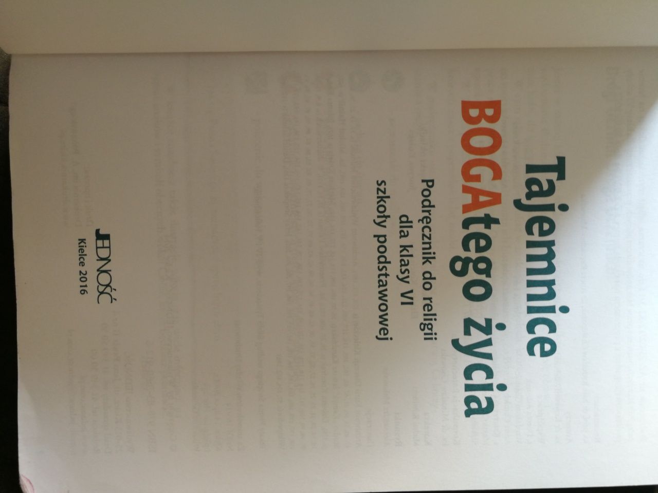 Tajemnice Bogatego życia podręcznik do religii 6 klasa Jedność