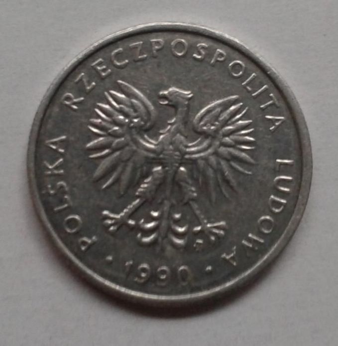 Moneta polska z okresu PRL - 5 złotych z 1990 roku