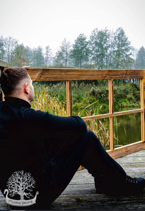 Lustro, stare drewno, loft, boho, rustykalne, vintage,  retro