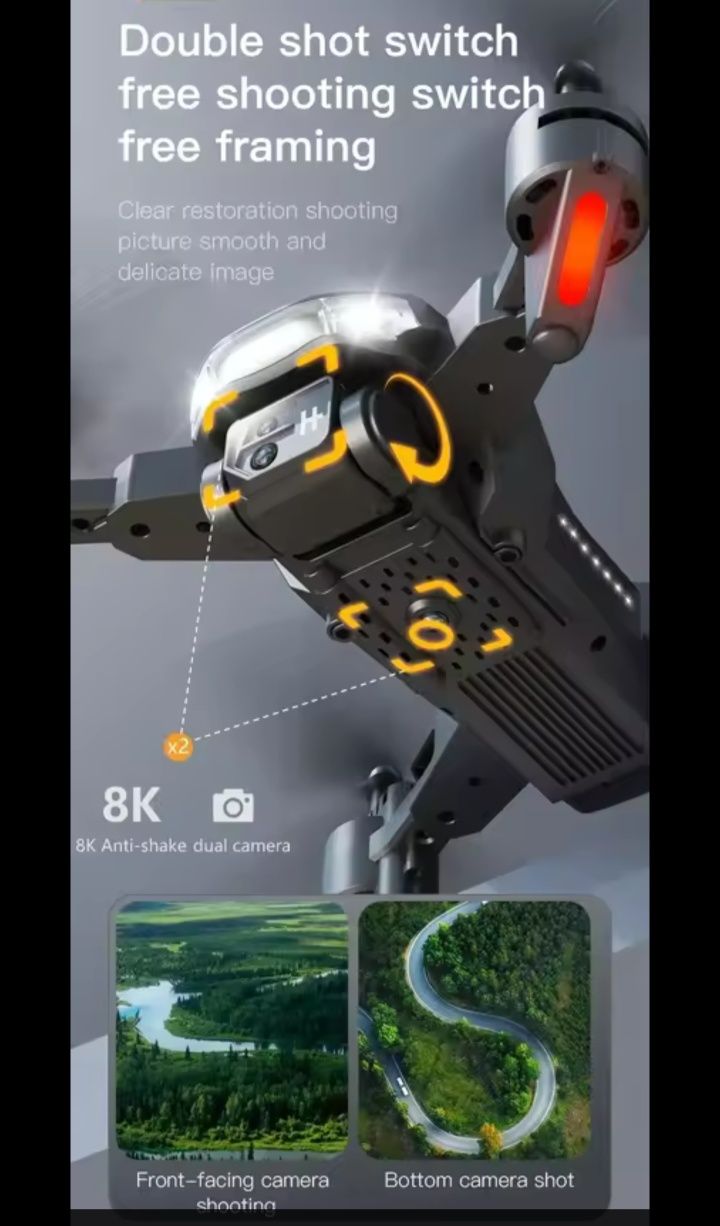 Vendo drone com dupla câmara uma delas 360°com qualidade imagem.