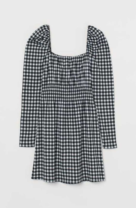 Mini sukienka w kratkę / XS / H&M / nowa z metkami