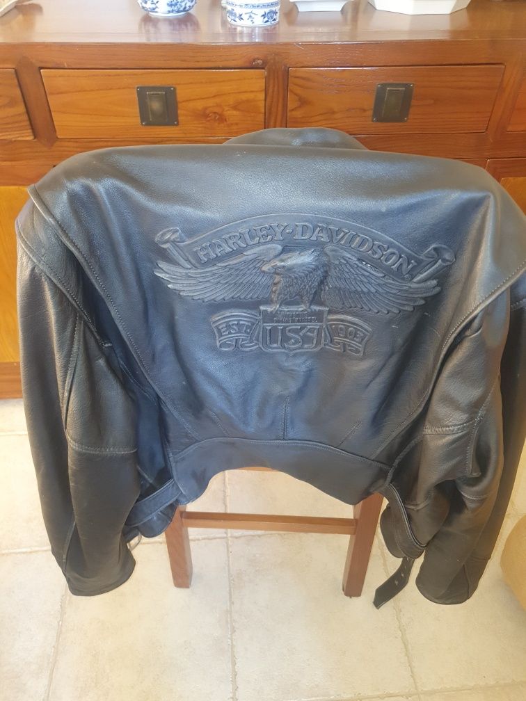 Blusão cabedal original Harley-Davidson Tam L