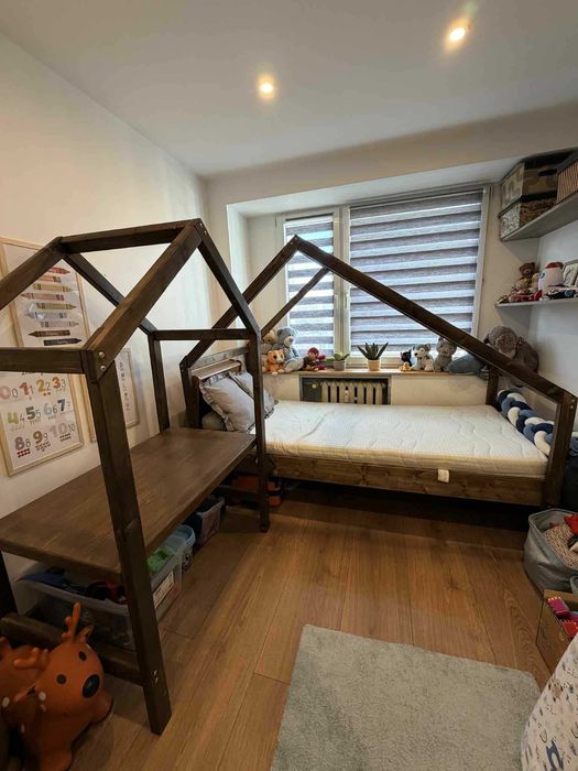 Zestaw mebli dla dzieci domek łóżko i biurko