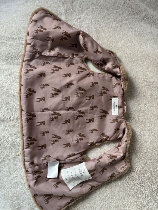 REZERWACJA H&M 110/116 Futerko kamizelka z futerkiem brązowa