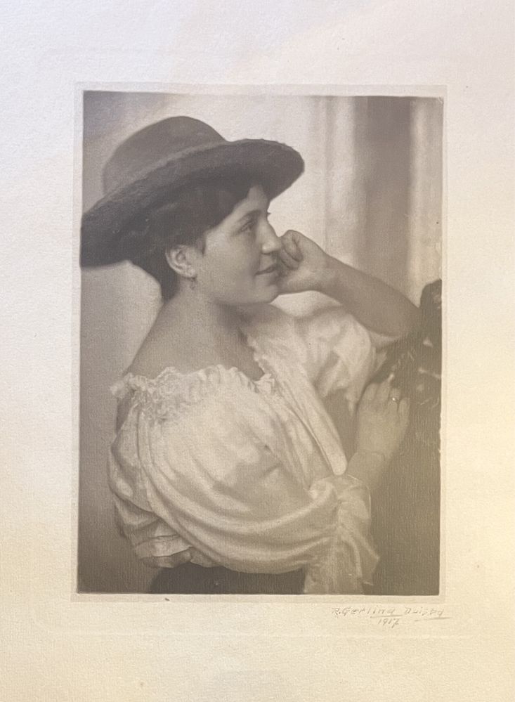 Akwaforta - portret - 1917r R. Gerling 47x36