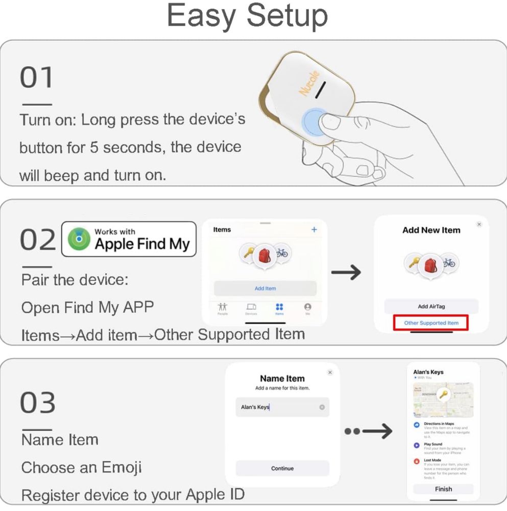 Nutale AirPro Key Finder (тільки для iOS), Bluetooth Tracker