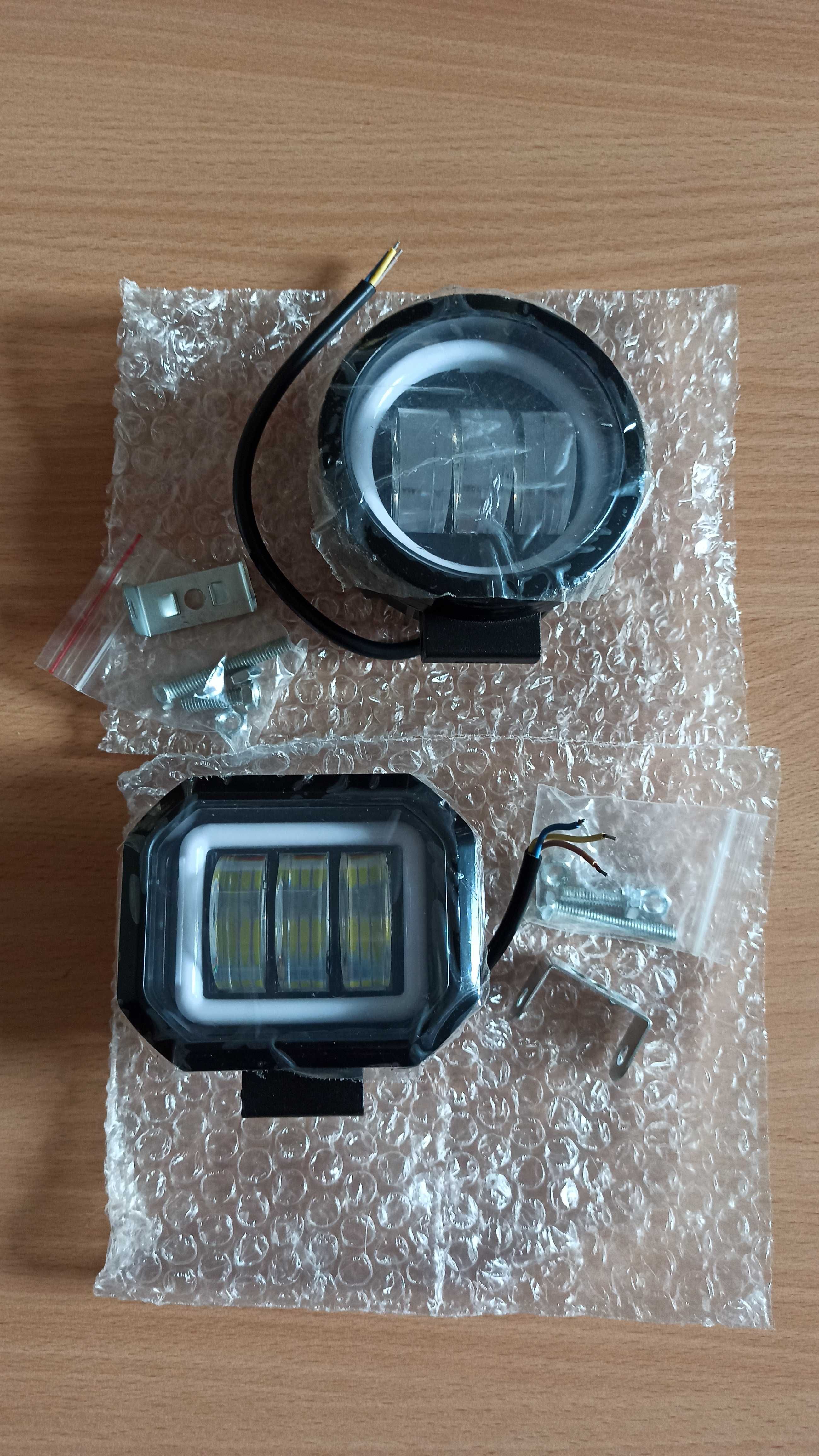 LED фара квадратная/круглая Арктик Arctic V3+, 3 лінзи, 12-80 В