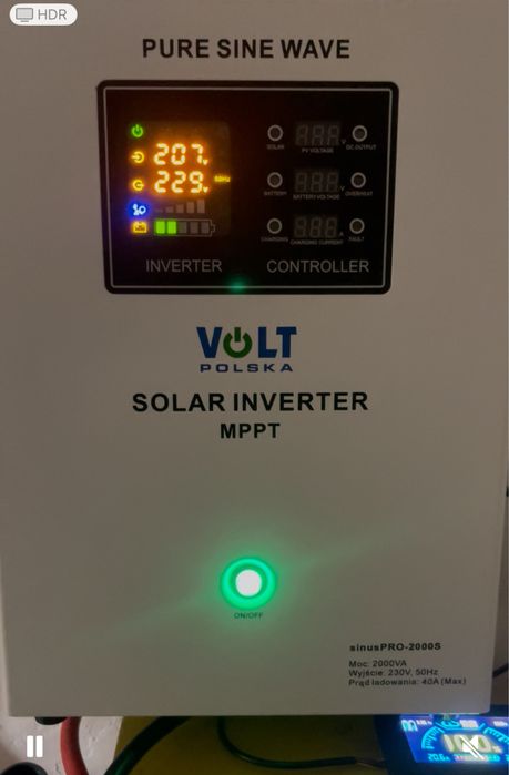 ДБЖ Гібридний інвертор Volt Polska Sinus pro 2000S