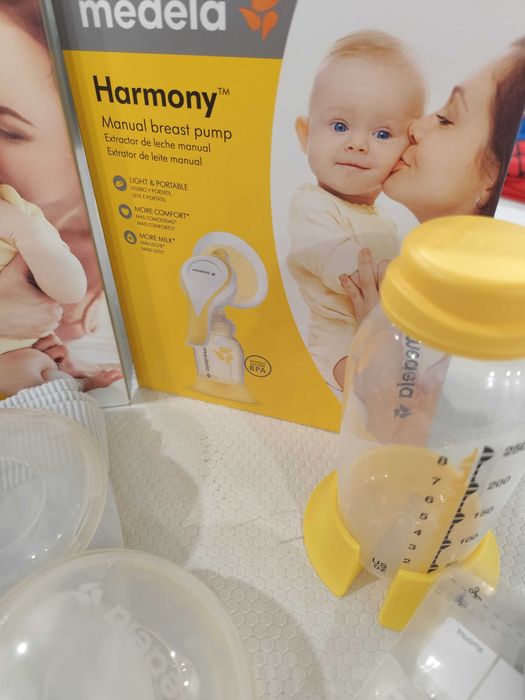 Bomba de extração de leite Medela swing Maxi + bomba manual Harmony