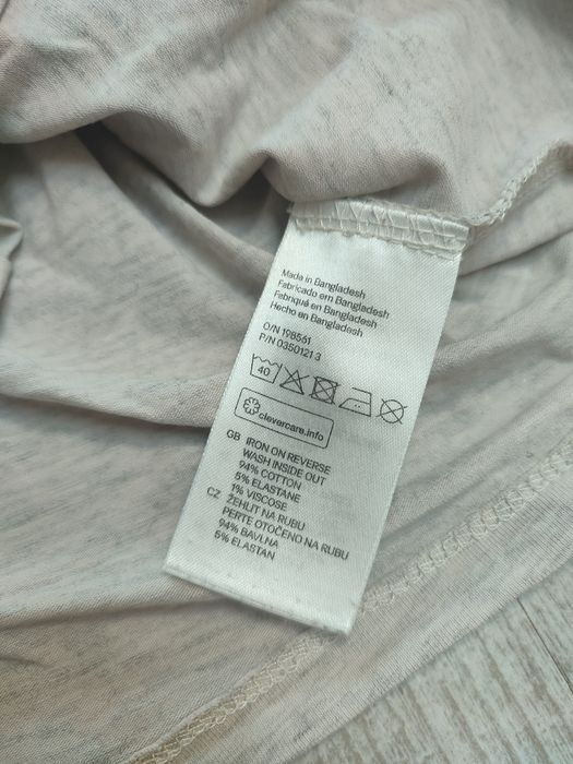 H&M 122 128 bluzka dziewczęca długi rękaw motyle grafika elastan