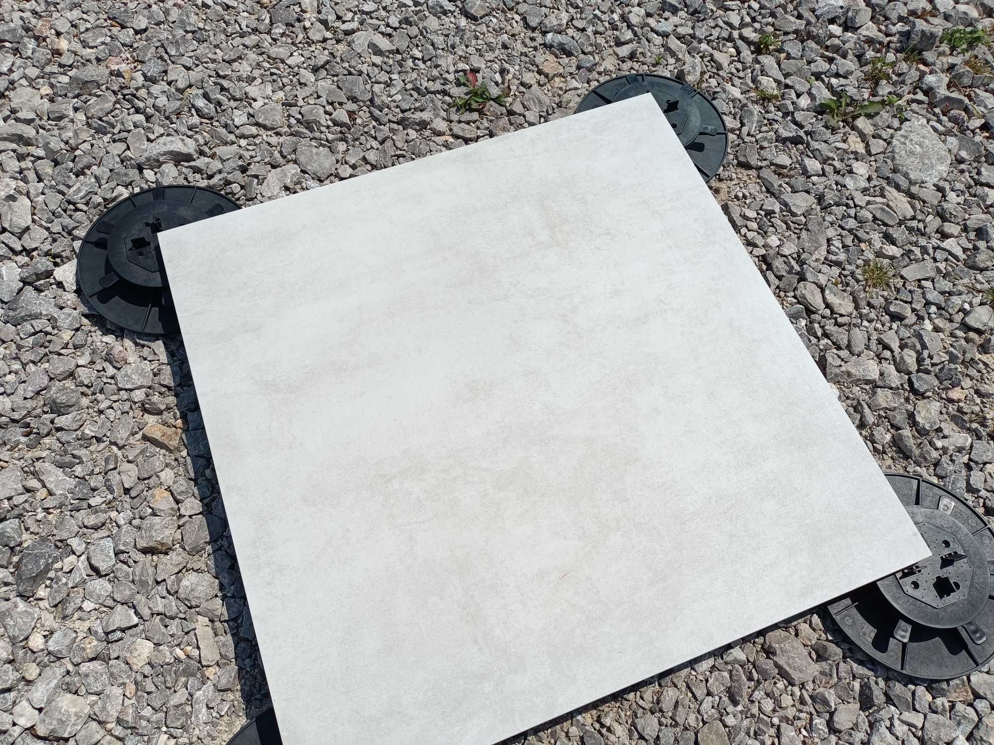 Gres szkliwiony płytki gresowe tarasy altany Beton Bianco 60x60 Gat.1