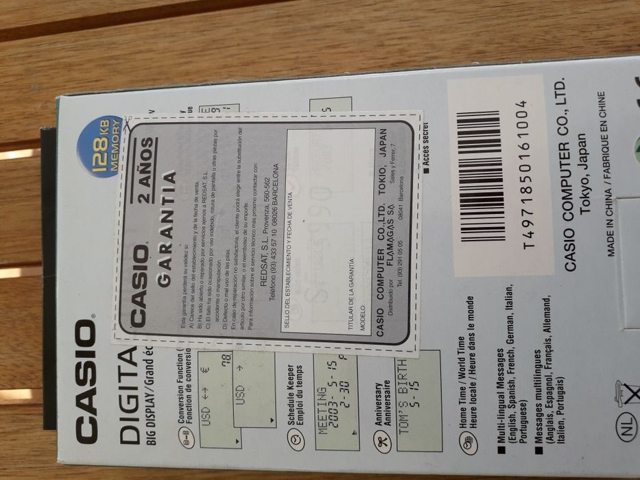 Diário digital Casio SF-3990-WE-w 128KB