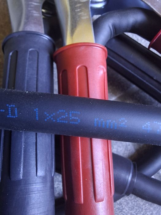 NOWE 3,5 m długości kable 25 mm2 przewody rozruchowe spawalnicze tir