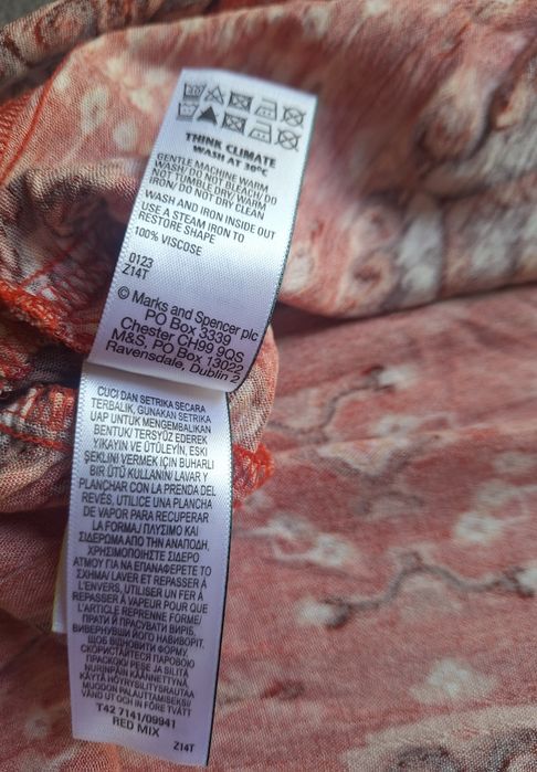 Długa sukienka maxi wycięcie na plecach 100 % wiskoza marka M&S 46