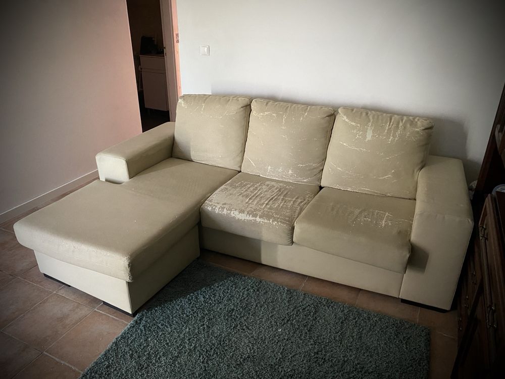 Sofa 3 lugares com chaise longue