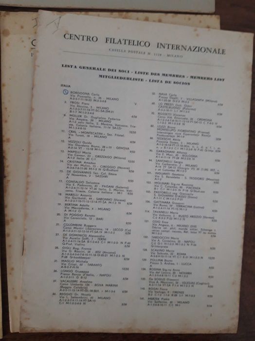 Selos Antigos - Centro Filatelico Internazionale 1955