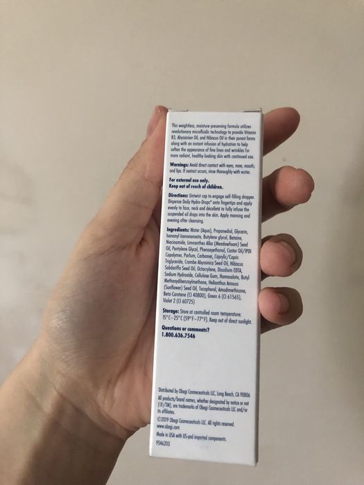 Увлажняющая сыворотка Obagi Daily Hydro-Drops Facial serum