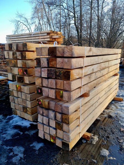 Kantówka dębowa dąb 100x100 drewno słup twarde mocne drzewo tartak dąb