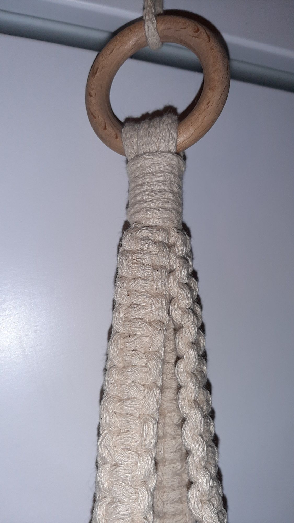 Kwietnik makrama sznurek pleciony 5mm 100% bawełna *handmade*boho