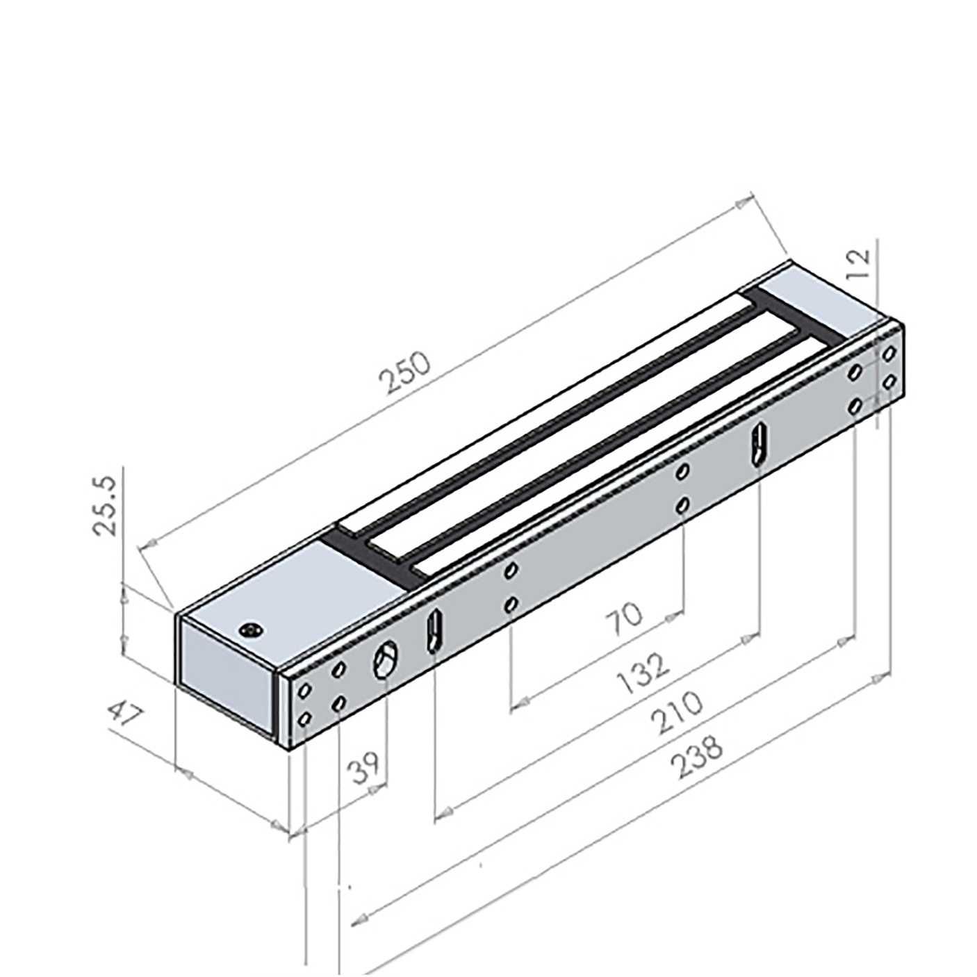 Замок електромагнітний ABLE M280 LED