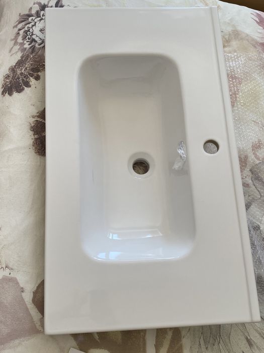 Lavatório Cerâmica Novo, de Encastrar, para Móvel de 80cm