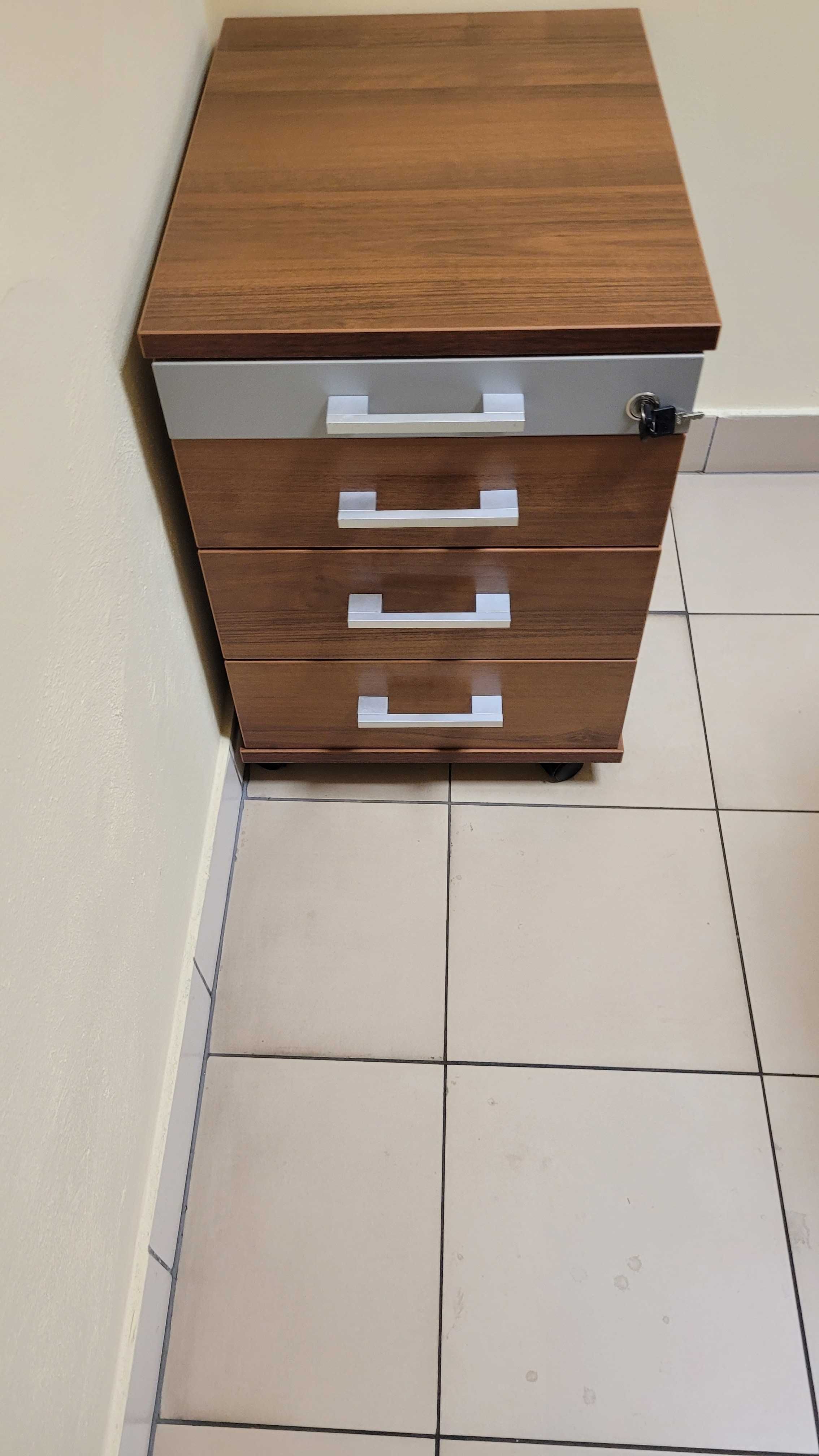 biurko z dostawką i kontenerem