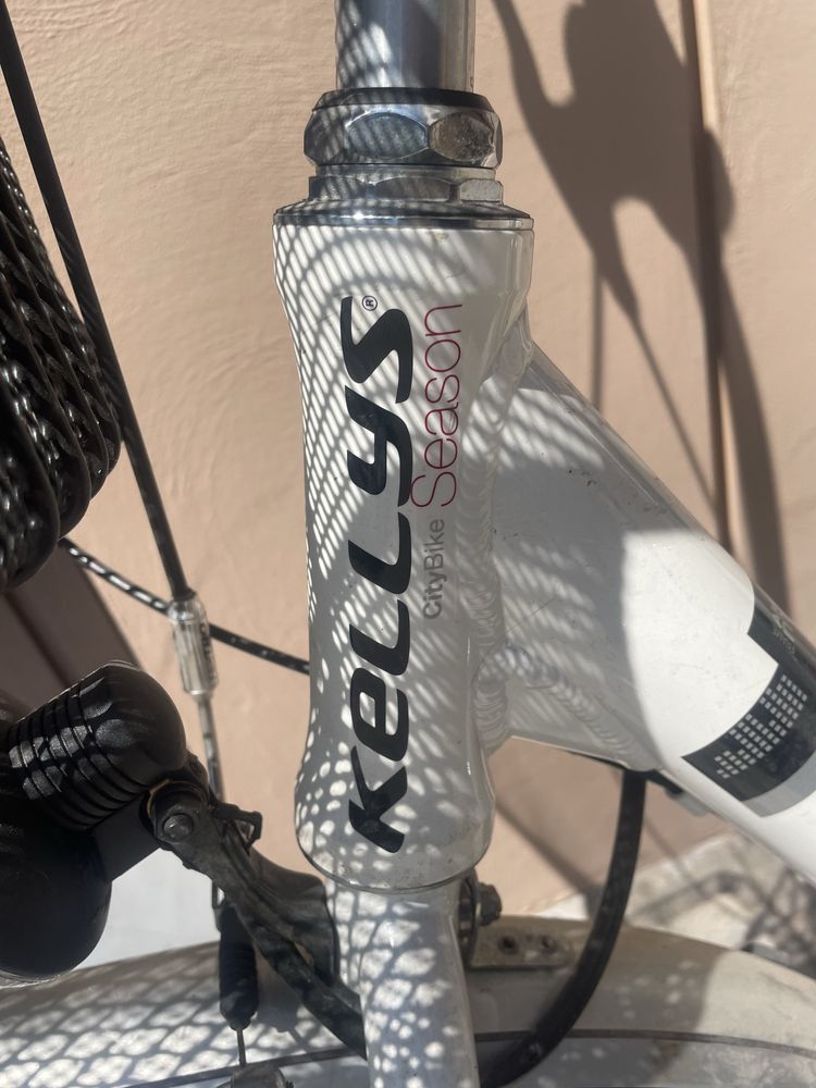 Rower Kellys damka biala z koszyczkiem