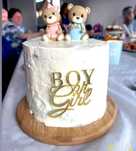 Topper na tort gender reveal boy or girl chłopiec czy dziewczynka