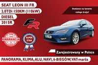 Seat Leon FR 2.0TDi, Klima, Alu, Panorama, Zarejestrowany w Polsce, VAT-marża!