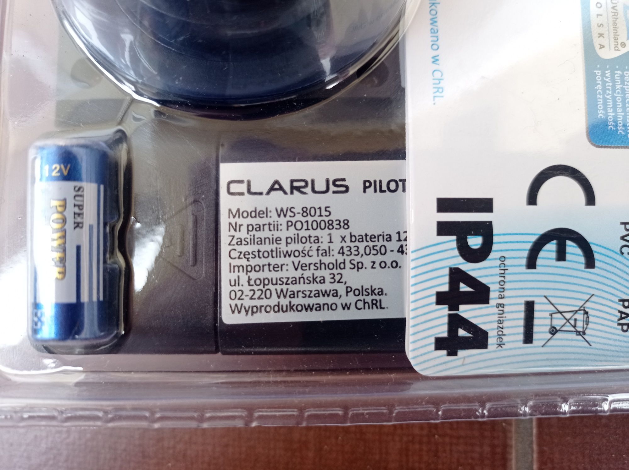 Clarus zewnętrzne gniazdka na pilota home fale pilot WS-8015