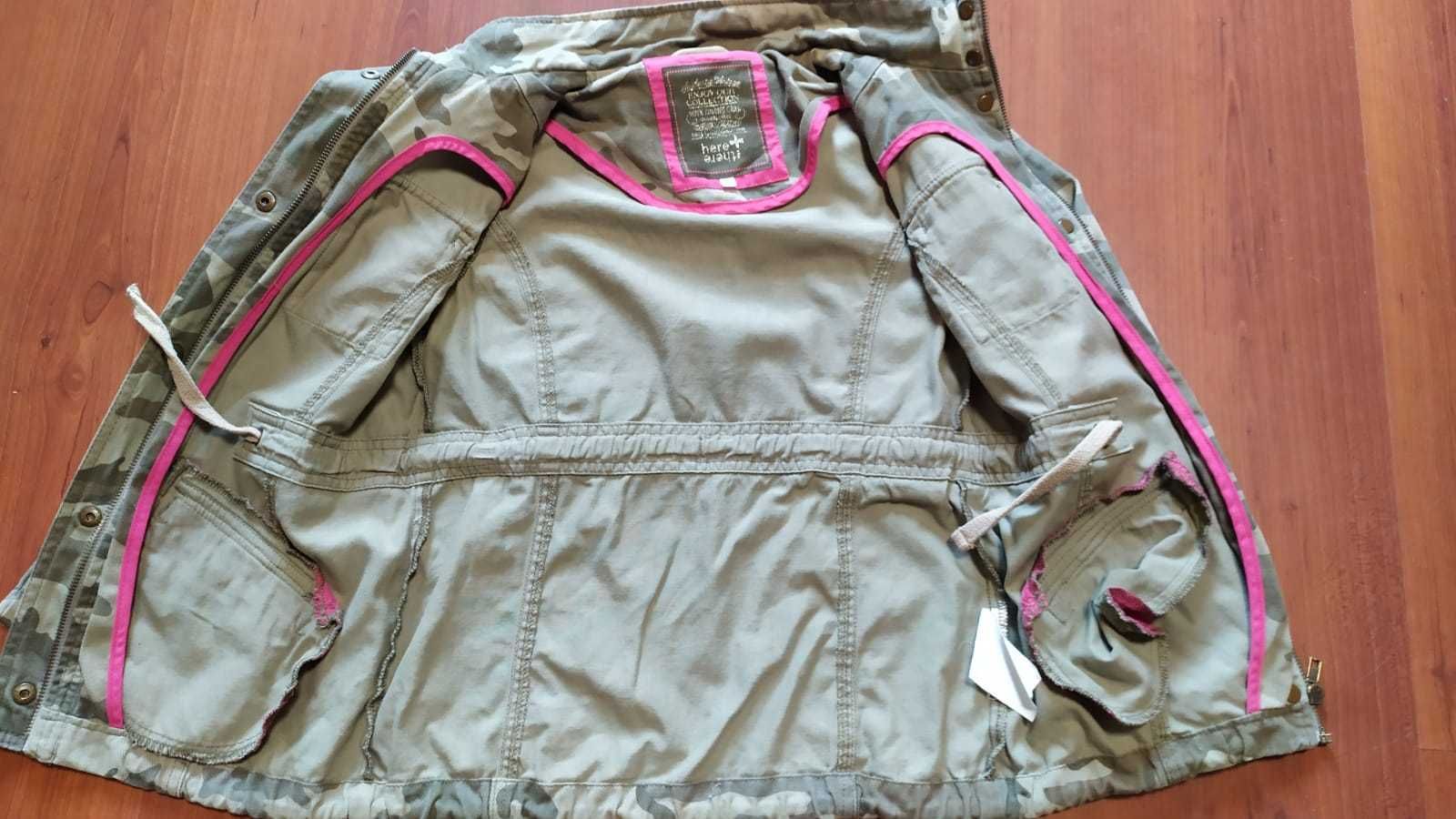 Kurtka bluza moro C&A here + there szaro zielony khaki rozmiar 140