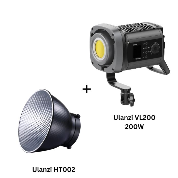 200W Ulanzi VL-200Bi COB LED студійне фото відео світло V-Mount