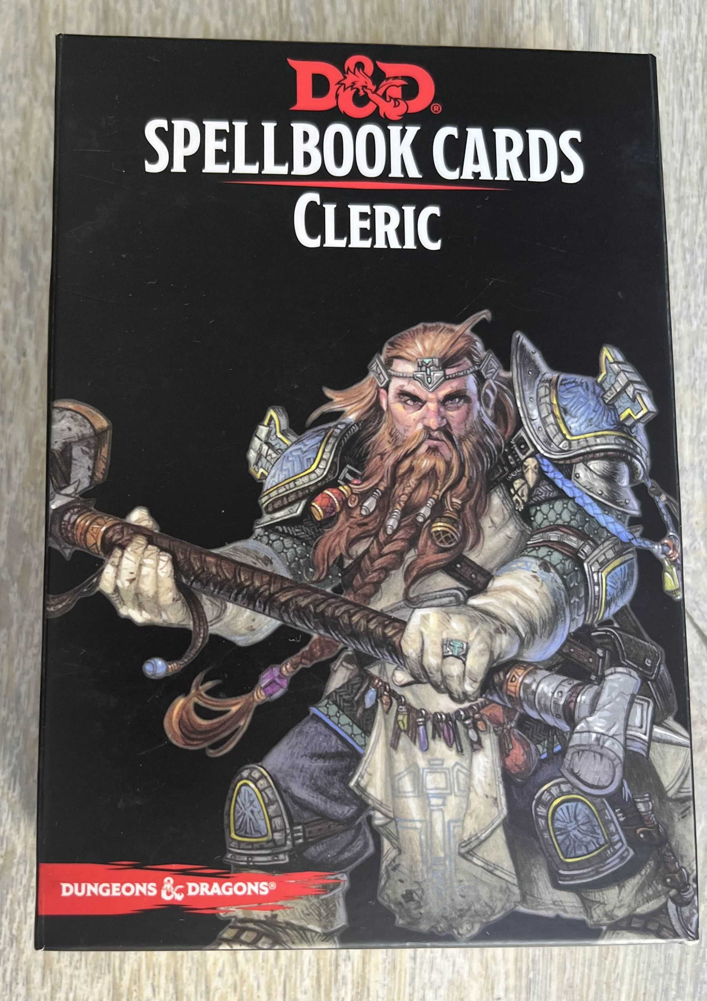 Dungeons and dragons 5e karty czarów Kleryk spellbook cards cleric ENG