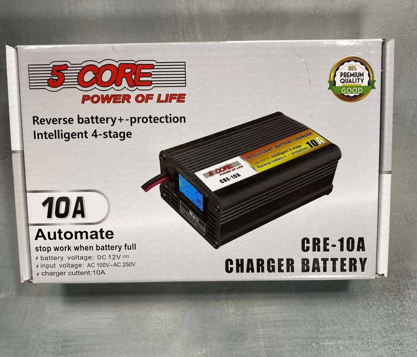 10A 12В Мощное импульсное зарядное устройство для аккумулятора