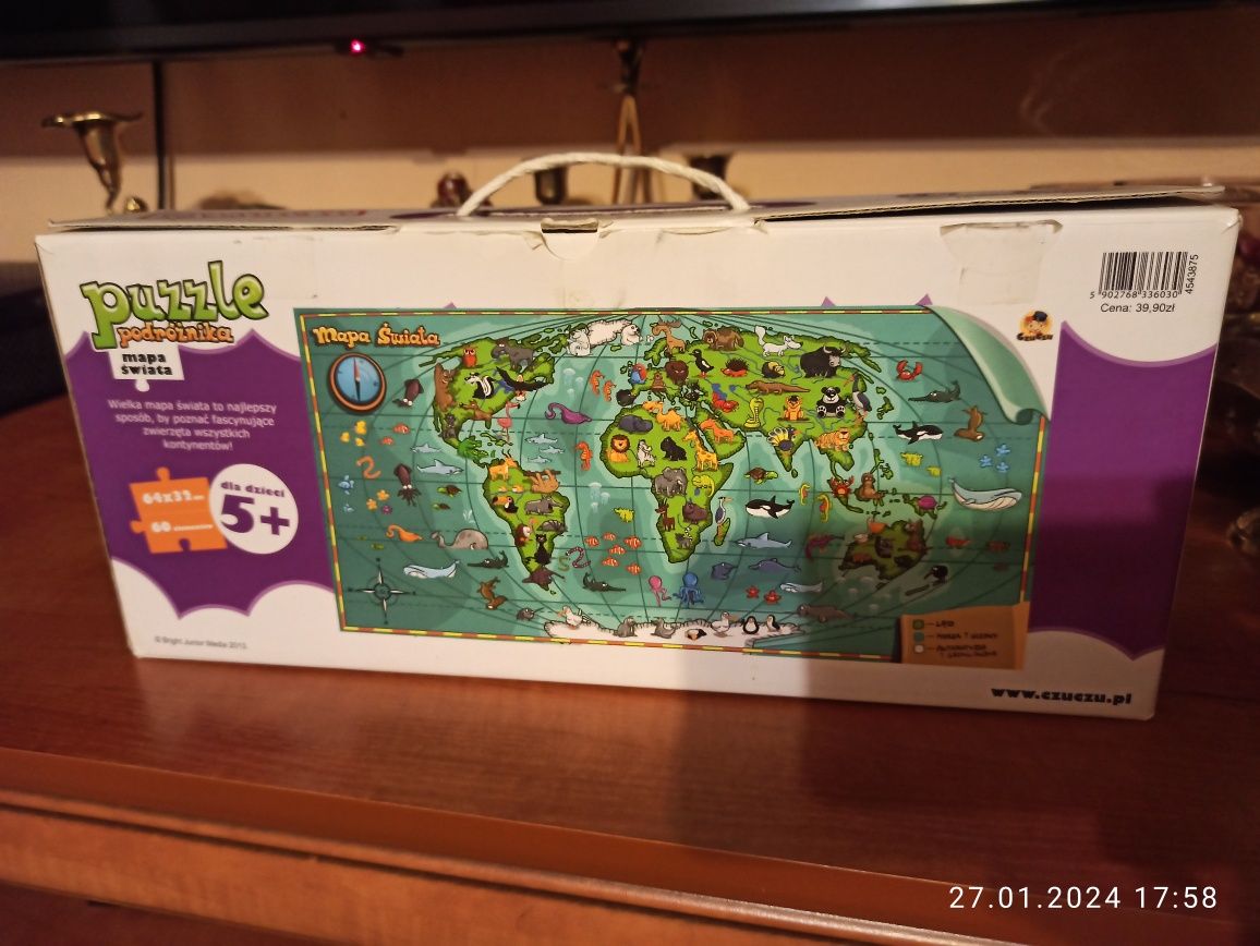 czuczu puzzle podróżnika mapa świata