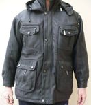 Kurtka ocieplana czarna skóra eco na około 172-180cm XL