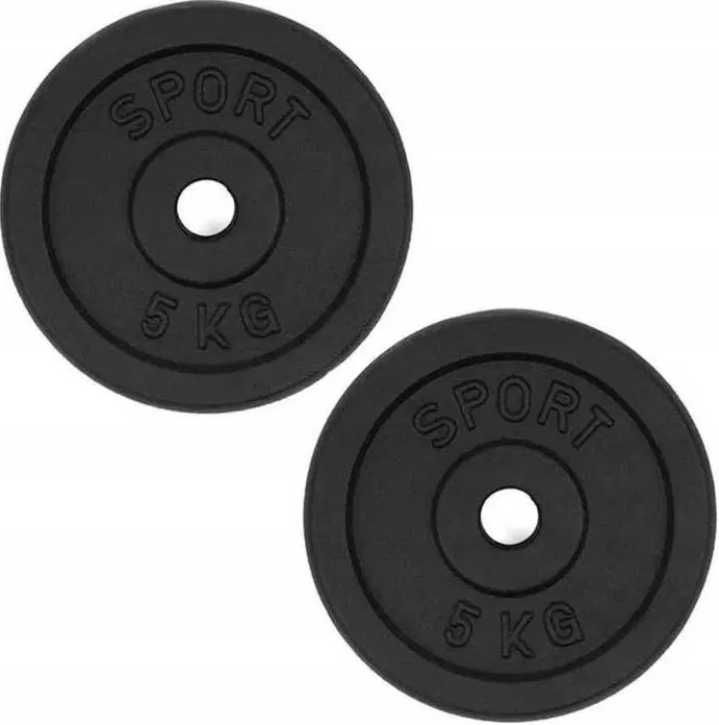 Obciążenie żeliwne 2x5kg 28mm talerz zestaw 10kg BIA