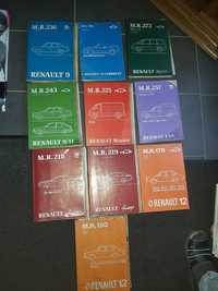 Renault Książki naprawcze stare wydania różne 10 sztuk